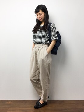 「kipling（キプリング）のアイテム」を使った、hinaさん（レディース・163cm）の夏コーディネート