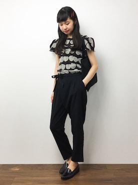 「BENETTON (UNITED COLORS OF BENETTON)（ベネトンユナイテッドカラーズオブベネトン）のアイテム（その他パンツ）」を使った、hinaさん（レディース・163cm）の夏コーディネート