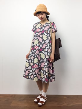 「CLEDRAN（クレドラン）のアイテム」を使った、hinaさん（レディース・163cm）の夏コーディネート