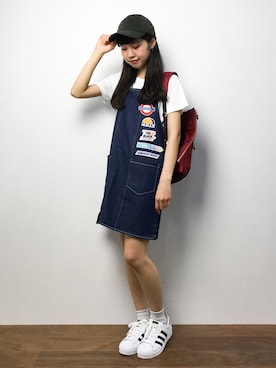 「Kanana project（カナナプロジェクト）のアイテム」を使った、hinaさん（レディース・163cm）の夏コーディネート