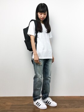 「CABANE de ZUCCa（カバンドズッカ）のアイテム」を使った、hinaさん（レディース・163cm）の夏コーディネート