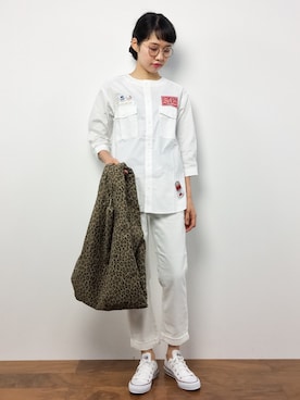 「MASTER&Co（マスターアンドコー）のアイテム（バッグ）」を使った、hinaさん（レディース・163cm）の夏コーディネート