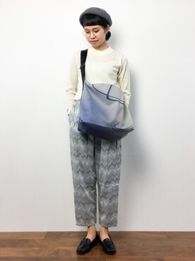 「nitca（ニトカ）のアイテム（バッグ）」を使った、hinaさん（レディース・163cm）の秋コーディネート