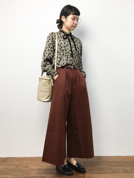 「ROROL（ロロル）のアイテム」を使った、hinaさん（レディース・163cm）の秋コーディネート