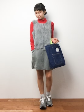 「ハイネックトップス」｜hinaさん（レディース・163cm）の秋コーディネート