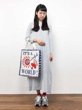 「 MAKE UP（メイクアップ）のアイテム（バッグ）」を使った、hinaさん（レディース・163cm）の秋コーディネート