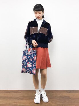 「Another Edition（アナザーエディション）のアイテム（ブルゾン）」を使った、hinaさん（レディース・163cm）の秋コーディネート