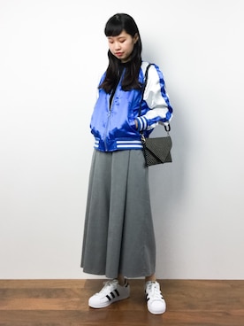 「L.H.P（エルエイチピー）のアイテム（ブルゾン）」を使った、hinaさん（レディース・163cm）の秋コーディネート