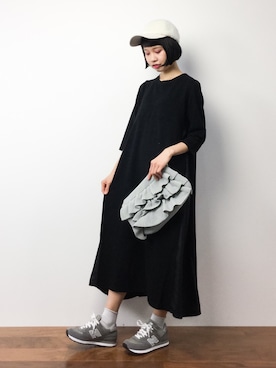 「シャギー」｜「アイテム（キャップ）」を使った、hinaさん（レディース・163cm）の秋コーディネート