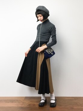 「URBAN RESEARCH（アーバンリサーチ）のアイテム（ハンチング/ベレー帽）」を使った、hinaさん（レディース・163cm）の秋コーディネート