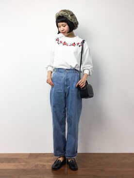 「Another Edition（アナザーエディション）のアイテム（ハンチング/ベレー帽）」を使った、hinaさん（レディース・163cm）の秋コーディネート