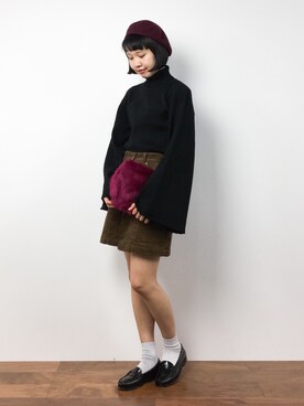 「reca（レカ）のアイテム（帽子）」を使った、hinaさん（レディース・163cm）の秋コーディネート