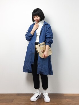 「NOISE MAKER（ノイズメーカー）のアイテム（パンツ）」を使った、hinaさん（レディース・163cm）の冬コーディネート