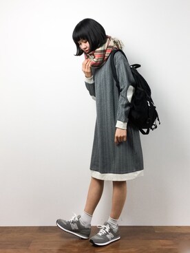 「フェリシモキッズ（フェリシモキッズ）のアイテム」を使った、hinaさん（レディース・163cm）の冬コーディネート