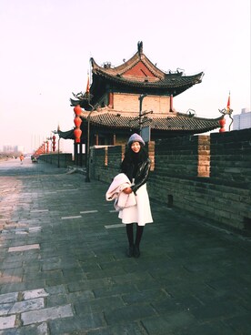 「ONLY NY（オンリーニューヨーク）のアイテム（ジャケット/アウター）」を使った、樱格小橘さん（レディース・168cm）の冬コーディネート