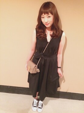 「CONVERSE（コンバース）のconverse（コンバース） ALL STAR OX（オールスターOX）（スニーカー）」を使った、akaa*さん（レディース・159cm）の夏コーディネート