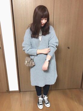 「CONVERSE（コンバース）のconverse（コンバース） ALL STAR OX（オールスターOX）（スニーカー）」を使った、akaa*さん（レディース・159cm）の秋コーディネート