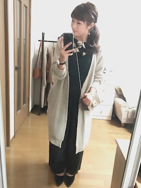 「ADAM ET ROPE'（アダムエロペ）のアイテム（サロペット/オーバーオール）」を使った、akaa*さん（レディース・159cm）の秋コーディネート