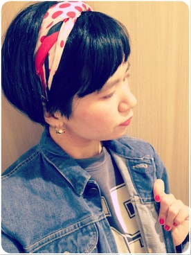 「アイテム（バンダナ/スカーフ）」を使った、わみさん（レディース・151cm・20代）の春コーディネート
