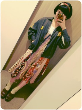 「アイテム（バンダナ/スカーフ）」を使った、わみさん（レディース・151cm・20代）の春コーディネート