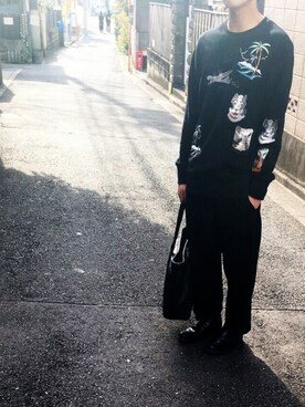 「KRIS VAN ASSCHE（クリスヴァンアッシュ）のアイテム（パンツ）」を使った、カイリューさん（メンズ・169cm）の冬コーディネート