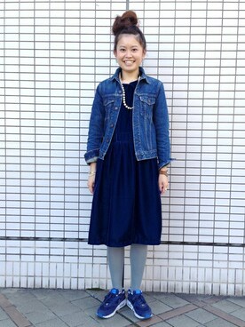 「BEAMS BOY（ビームスボーイ）のアイテム（デニムジャケット）」を使った、BEAMS BOYさん（レディース・160cm）の冬コーディネート