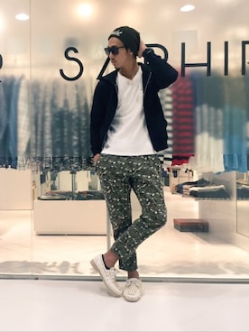 「DOWBL（ダブル）のアイテム」を使った、kensuke sugawaraさん（メンズ・175cm）の春コーディネート