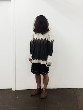 「Martin Margiela」｜「アイテム（その他シューズ）」を使った、higeさん（メンズ・165cm）の夏コーディネート