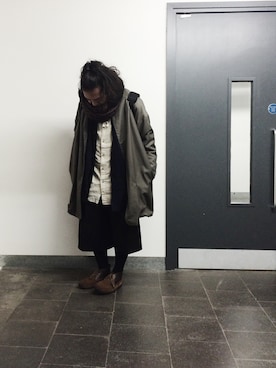 「ANDREA CREWS（アンドレアクルーズ）のアイテム」を使った、higeさん（メンズ・165cm）の冬コーディネート