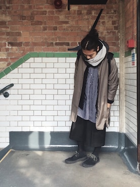 「SWASH（スワッシュ）のアイテム」を使った、higeさん（メンズ・165cm）の春コーディネート