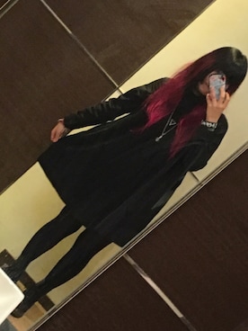 「RNA（アールエヌエー）のアイテム（チュニック、ブラック系）」を使った、ひ みさん（レディース・160cm）の冬コーディネート