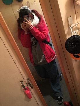 「WEGO（ウィゴー）のWEGO/バンダナターバン（ヘアバンド、ホワイト系）」を使った、ひ みさん（レディース・160cm）の冬コーディネート