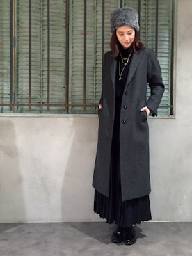 「HARE（ハレ）のアイテム（チョーカー）」を使った、OGATAさん（レディース・164cm）の冬コーディネート