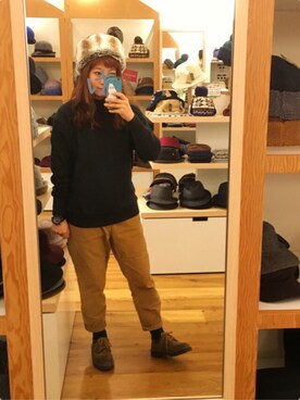 「Ralph Lauren」｜「アイテム（ピーコート）」を使った、けだまさん（レディース・164cm）の冬コーディネート
