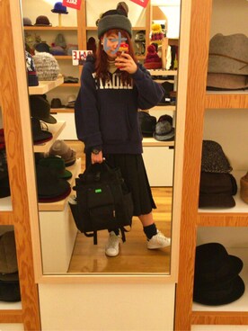 「片耳ピアス」｜けだまさん（レディース・164cm）の冬コーディネート