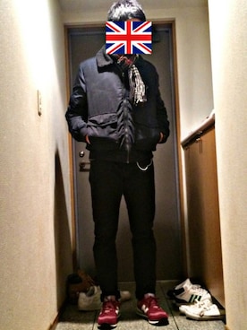「黒デニム」｜「アイテム（その他アウター）」を使った、Noske.さん（メンズ・181cm）の秋コーディネート