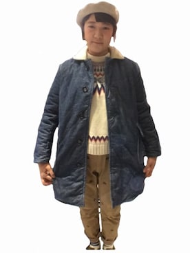 「goslowcaravan」｜「アイテム（ステンカラーコート）」を使った、えのちゃんさん（レディース・165cm）の冬コーディネート