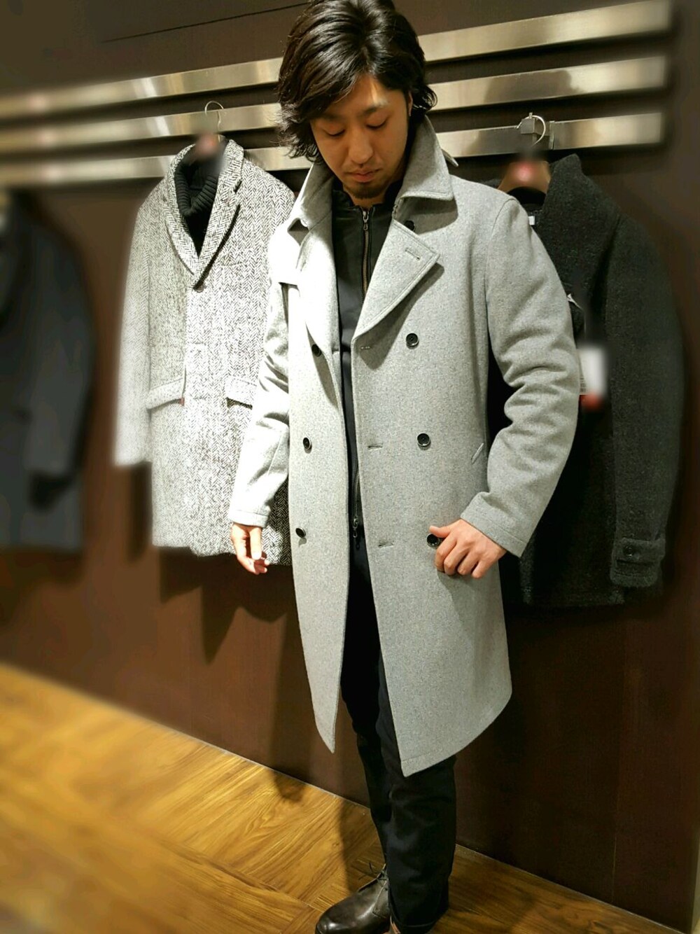 MORGAN HOMMEのライダースジャケットを使った人気ファッション