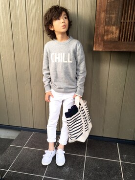 「SUPERGA（スペルガ）のアイテム」を使った、nati+genさん（キッズ・124cm）の秋コーディネート