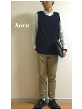 「靴下チラ見せ」｜「アイテム（その他シューズ）」を使った、harukiさん（メンズ・170cm）の春コーディネート