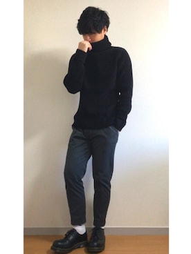 「靴下チラ見せ」｜「アイテム（その他シューズ）」を使った、harukiさん（メンズ・170cm）の秋コーディネート