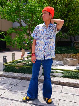 「IOLANI（イオラニ）のアイテム」を使った、gento.kさん（メンズ・170cm）の春コーディネート