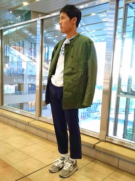 「Equipage（エキパージュ）のアイテム（スラックス）」を使った、gento.kさん（メンズ・170cm）の夏コーディネート