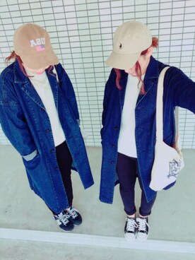 「BLUE BLUE（ブルーブルー）のアイテム（バッグ）」を使った、rukiiiinさん（レディース・157cm）の春コーディネート