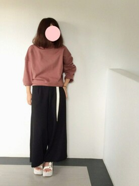 「HARE（ハレ）のレースキャミソールコンビネゾン(HARE)（サロペット/オーバーオール）」を使った、ニシマルさん（レディース・157cm）の秋コーディネート