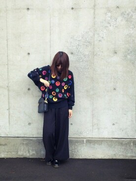 「HARE（ハレ）のレースキャミソールコンビネゾン(HARE)（サロペット/オーバーオール）」を使った、ニシマルさん（レディース・157cm）の秋コーディネート