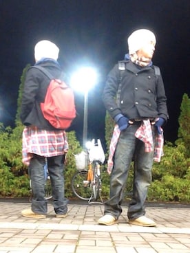 「Pコート」｜「アイテム（腕時計）」を使った、*shu*さん（メンズ・171cm）の秋コーディネート