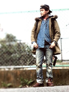 「ORTLIEB（オルトリーブ）のアイテム」を使った、*shu*さん（メンズ・171cm）の春コーディネート