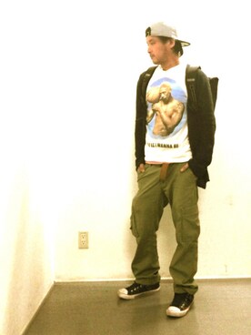 「ORTLIEB（オルトリーブ）のアイテム」を使った、*shu*さん（メンズ・171cm）の春コーディネート