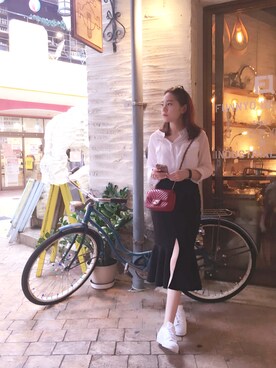 Subi Liuさん(レディース・157cm)の春コーディネート